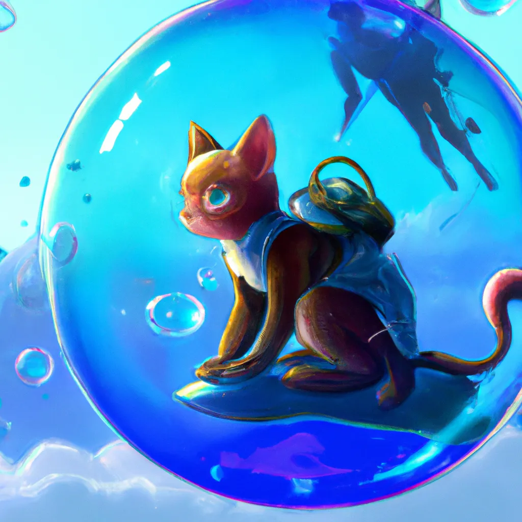 Prompt: Cinematic portrait of cute mew riding large blue bubble, oil on canvas, masterpiece, trending on artstation, featured on pixiv, cinematic composition, dramatic pose, beautiful lighting, sharp, details, hyper-detailed, hd, hdr, 4k, 8k