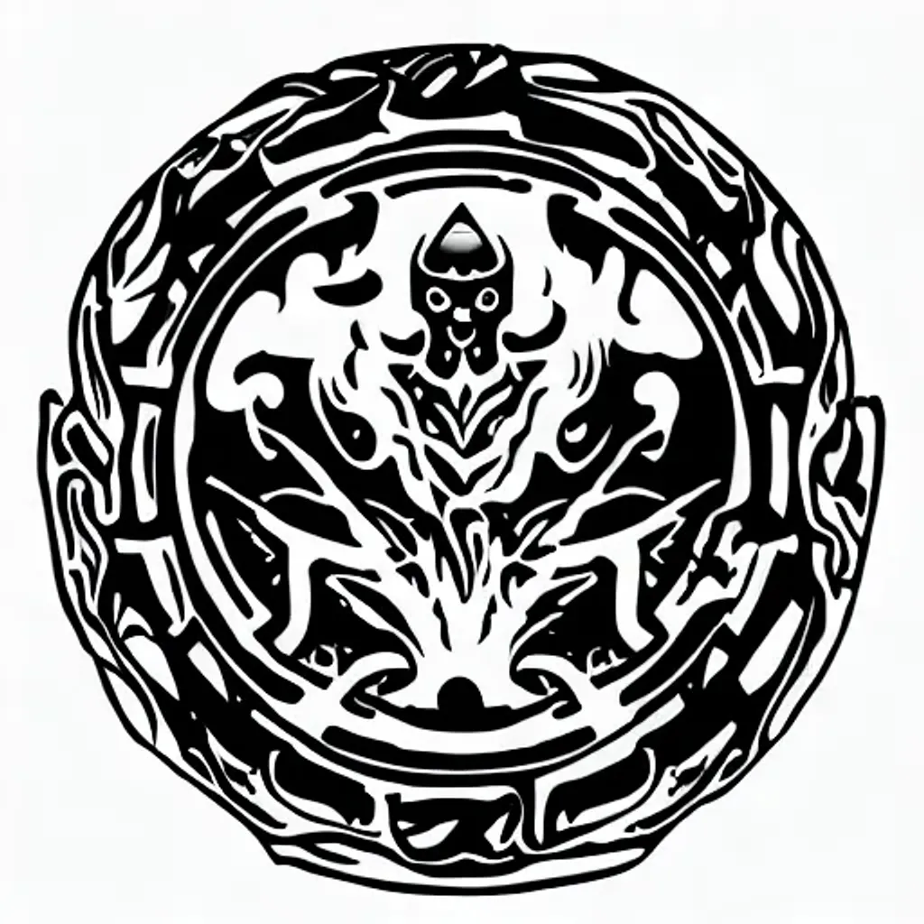 Prompt: melanthios, dark, logo