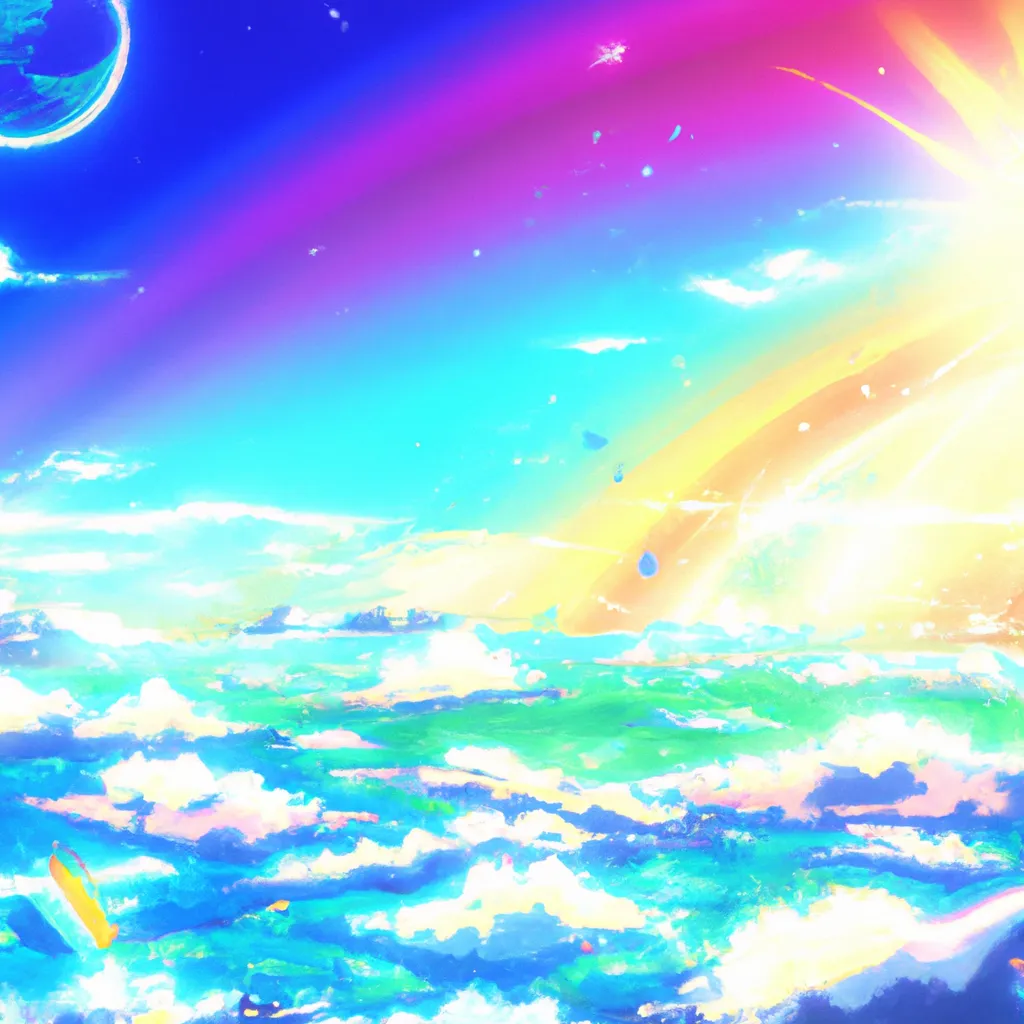 Prompt: A hyperdetailed digital anime style art of a beautiful and clean landscape with detailed clouds and sun rays in the style of Ghibli Studio and Ufotable and Kyoto Animation and A-1 Pictures and Kadokawa and Aniplex and Charlie Bowater and Atey Ghailan, colorful anime art without text, vibrant and vivid and saturated colors creating lush and detailed worlds with beautiful art trending on ArtStation 16k PBR HQ hyperrealist photorealistic lighting and volumetric hard shadows