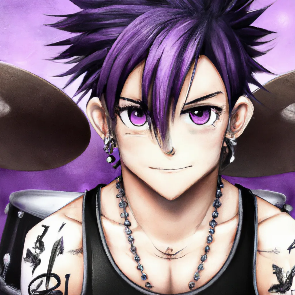 Cool and sweet man with undercut hair cut black in manga concept on Craiyon