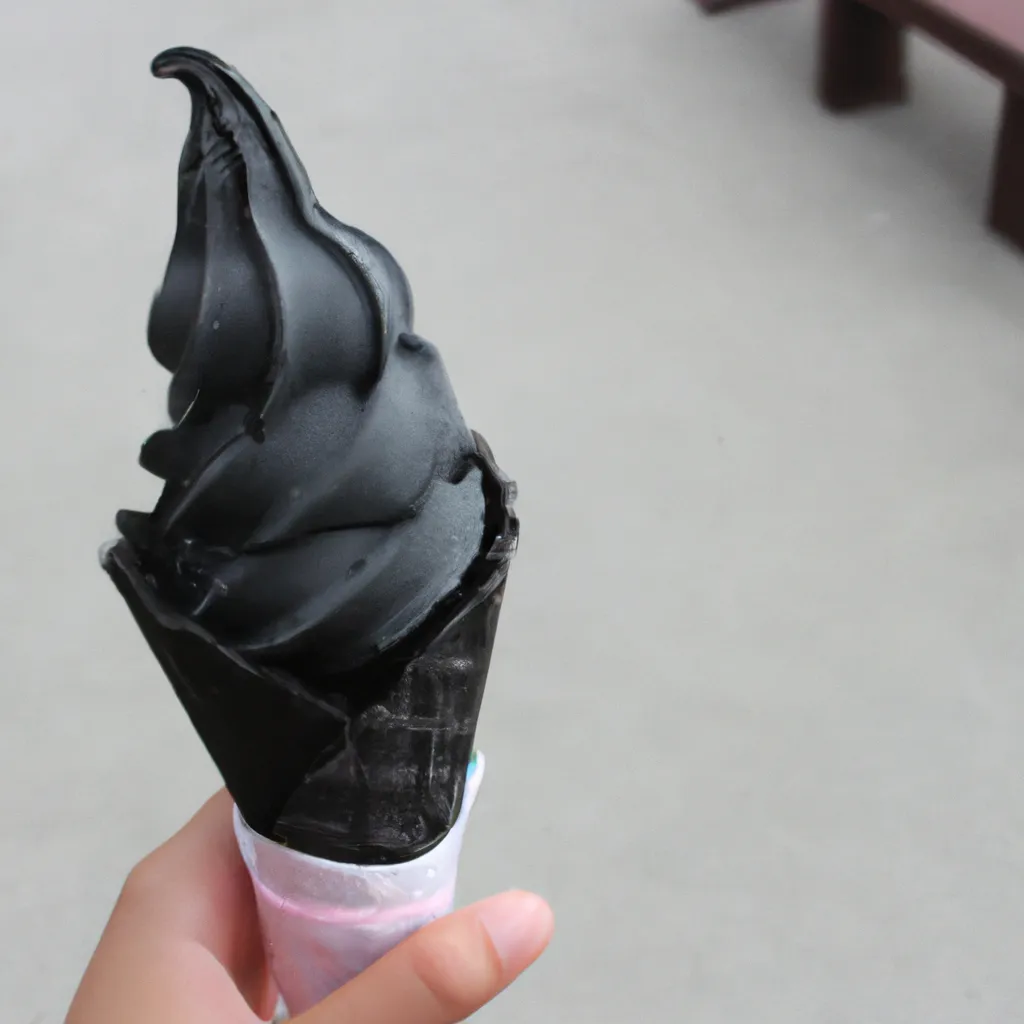 Prompt: coal ice cream