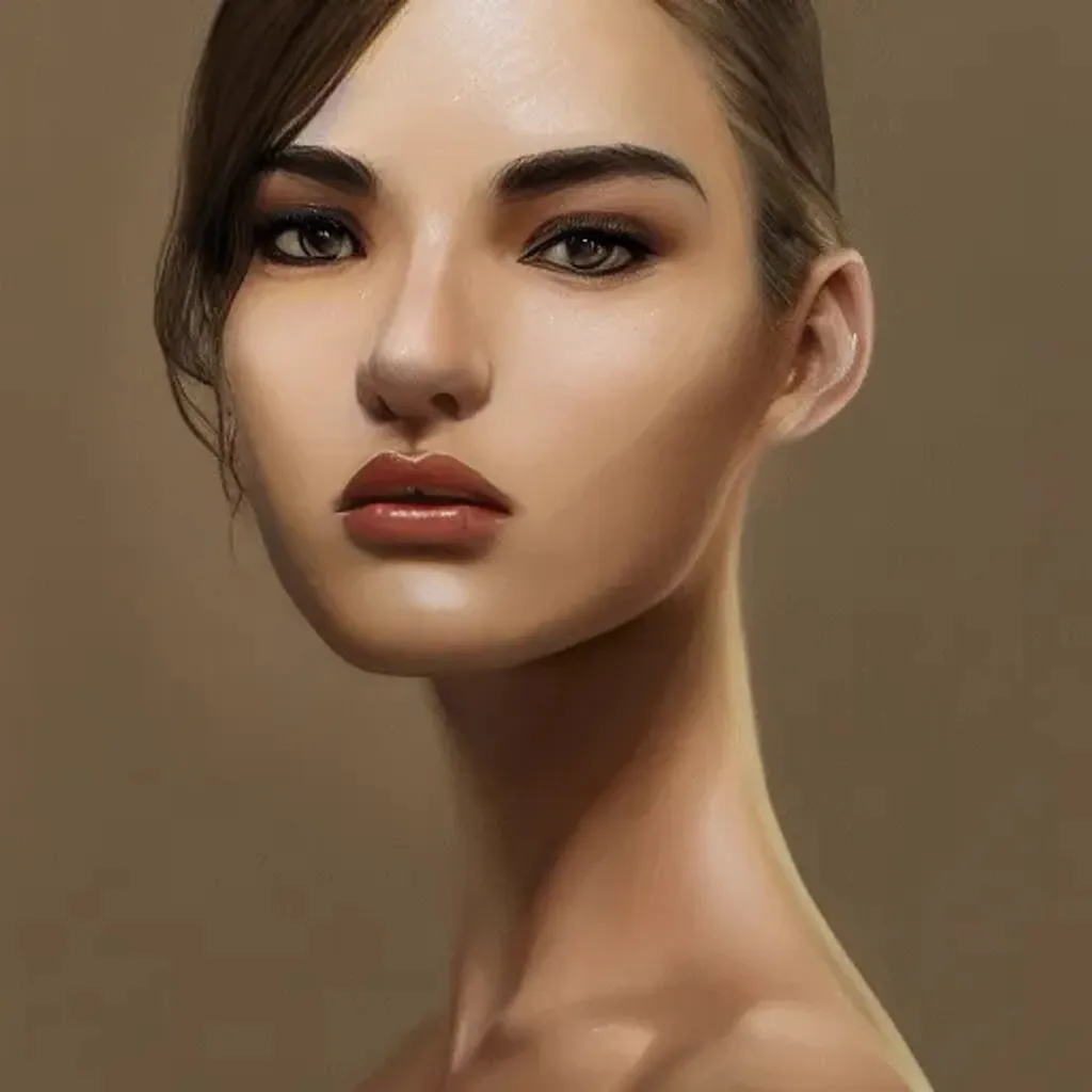 Prompt: full body image of a beautiful girl, slender body, average height, white skin, hazel eyes, sculpted eyebrows, narrow nose, thin face, long hair,  beautiful female, detailed shiny hair, whimsical, atmospheric, dynamic lighting, photo realistic, very beautiful, elegant, golden light, highly detailed, digital painting, artstation, concept art, smooth, sharp focus, illustration