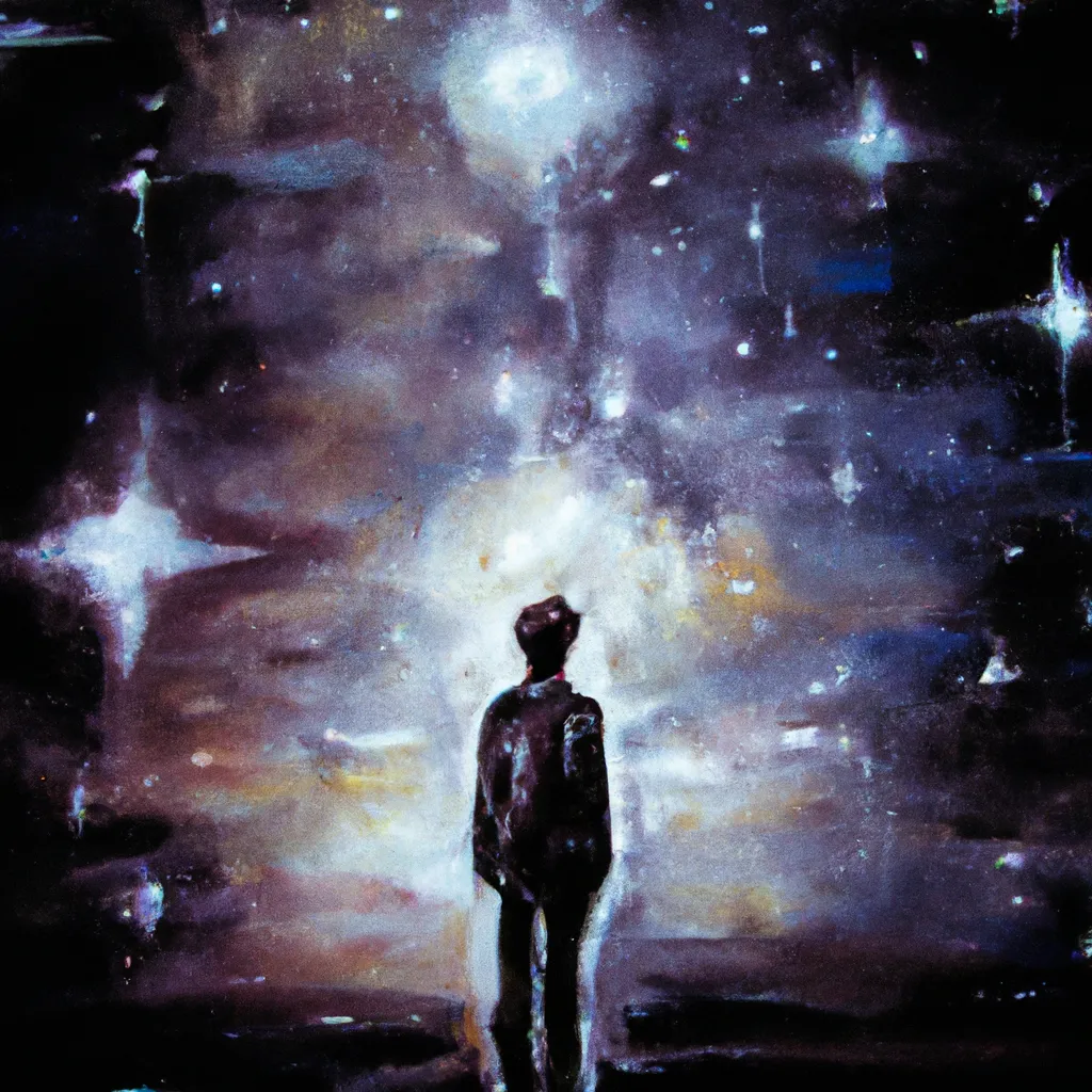 Alone at the edge of a universe, humming a tune | OpenArt