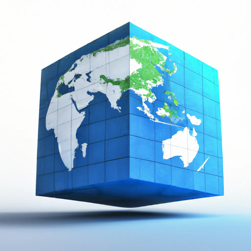 Prompt: earth in the shape of a cube