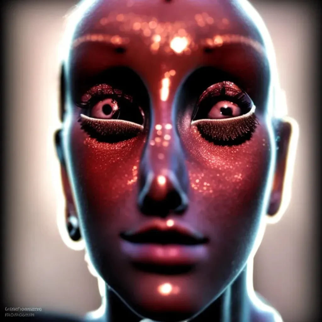 Prompt: deep sharp focus on the eyes, eyelashes are expressive due to mascara 
