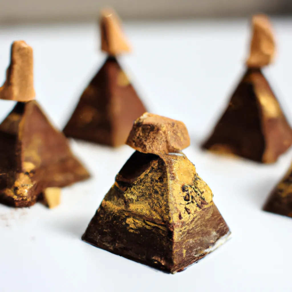 chocolate pyramids in Ancient Egypt, high quality photo OpenArt