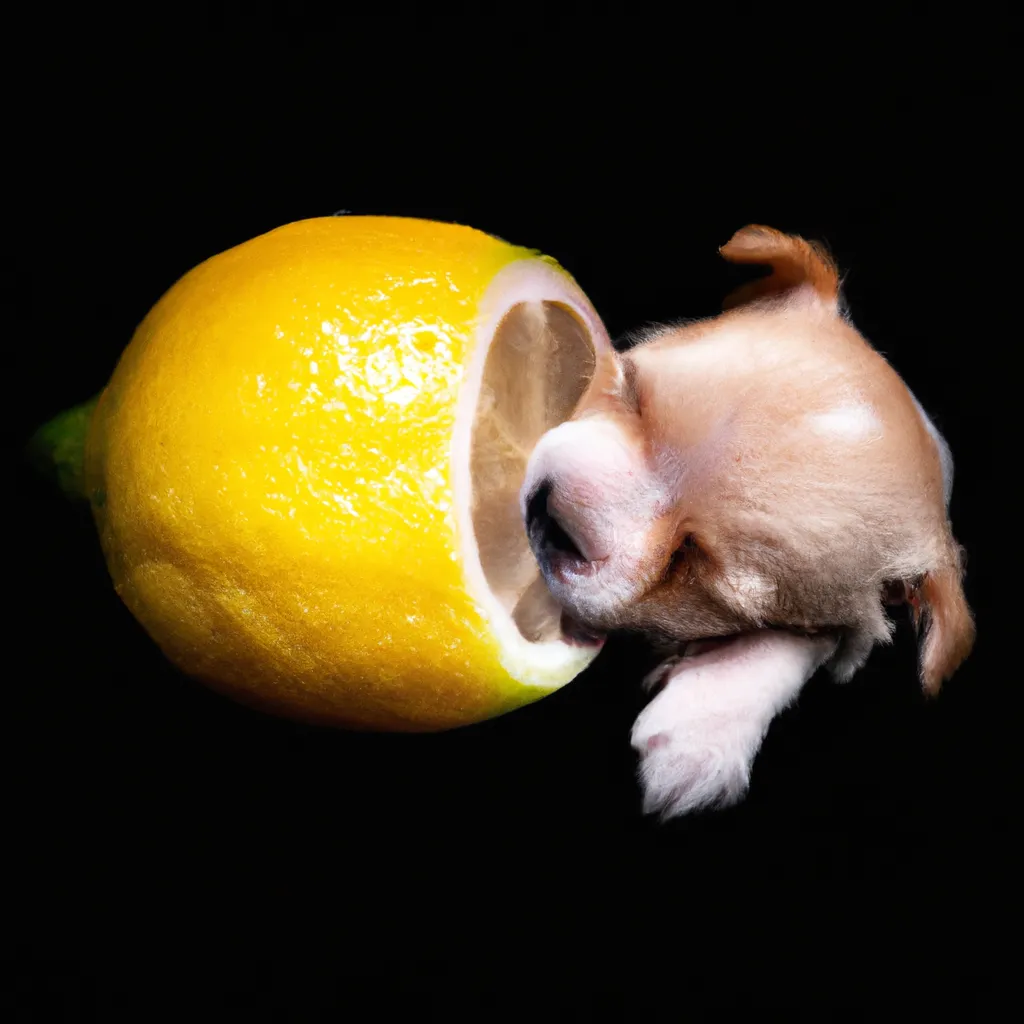 Prompt: A cute puppy  is playing with  a Lemon, kawaii, delicious, extremely intricate, decorative, ornate, hyperdetailed, hypermaximalist, award-winning food photography