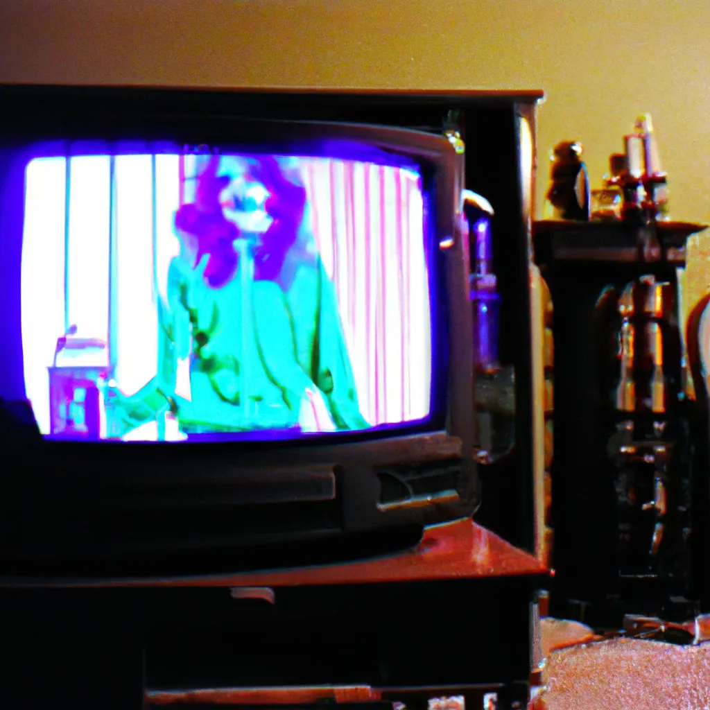 Prompt: Distorted VHS footage of a zombie in an American home