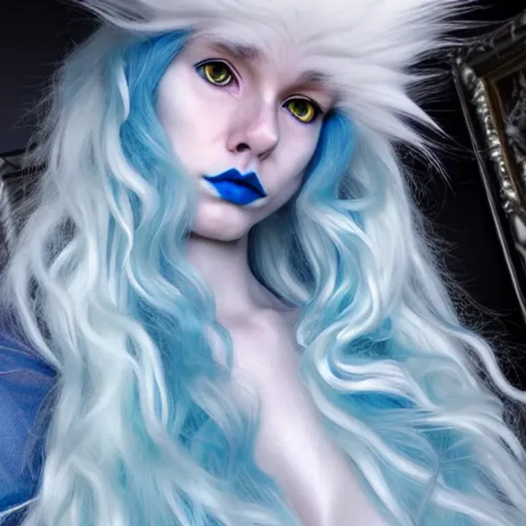 Prompt: young cat swan shapeshifter fursona humanoid with flowing wavy white hair, oceanblue, indigo, cream, Fulvous, silver, eyes, soft white body fur wearing  high silver boots, fashion model style, furaffinity, detailed and intricate, elegant aesthetic, ornate, hyper realistic, fantasy airbrush art by Rubens, symmetrical facial features, accurate anatomy, volumetric clouds, god rays, stars, nebulae, fractal murmuration of crystals in the style of Amanda Sage, high radiance, sense of awe, sharp focus, hyper-detailed, hyper-realistic, subtractive lighting, cinematic lighting, Poser 128k UHD Octane pi, fractal, fBm