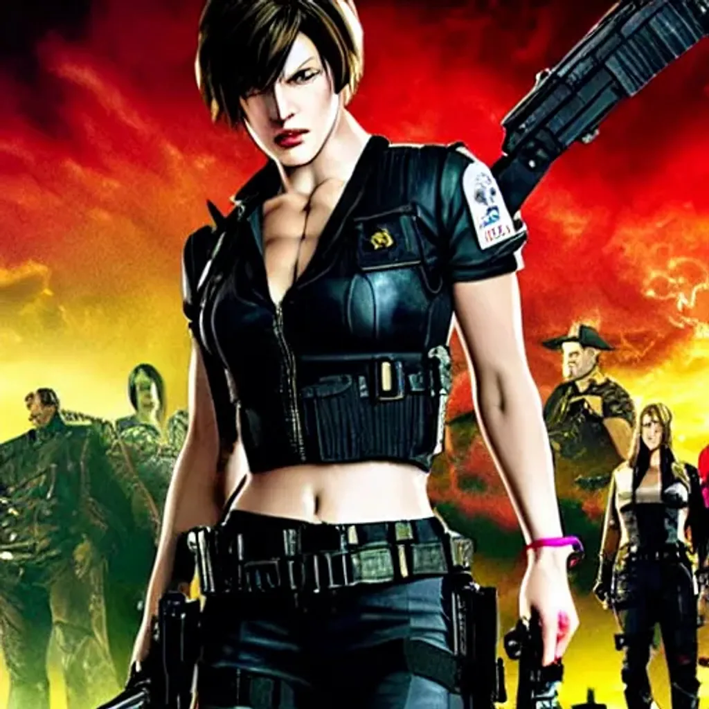 Alice resident evil aka Milla Jovovich illustration,... | OpenArt