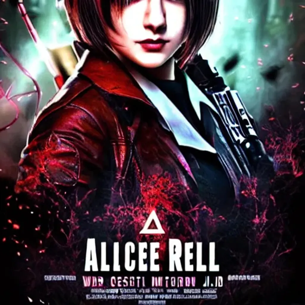 Prompt: Alice resident evil illustration, https://cdn.openart.ai/uploads/upscaled/abstract-art-neon_j3huwl8M_upscaled.jpg, https://cdn.openart.ai/uploads/image_random_m8n0G2pD_1671769589492_512.webp, artstation, by greg rutkowski, Jason Edmiston, cyberpunk, random shot angle 