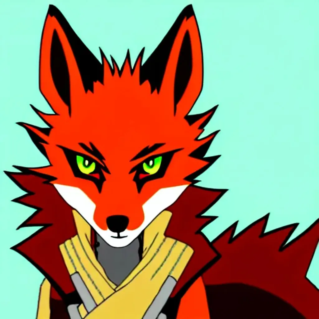 Badass anime fox/dragon Furry hybrid pfp in the styl... | OpenArt