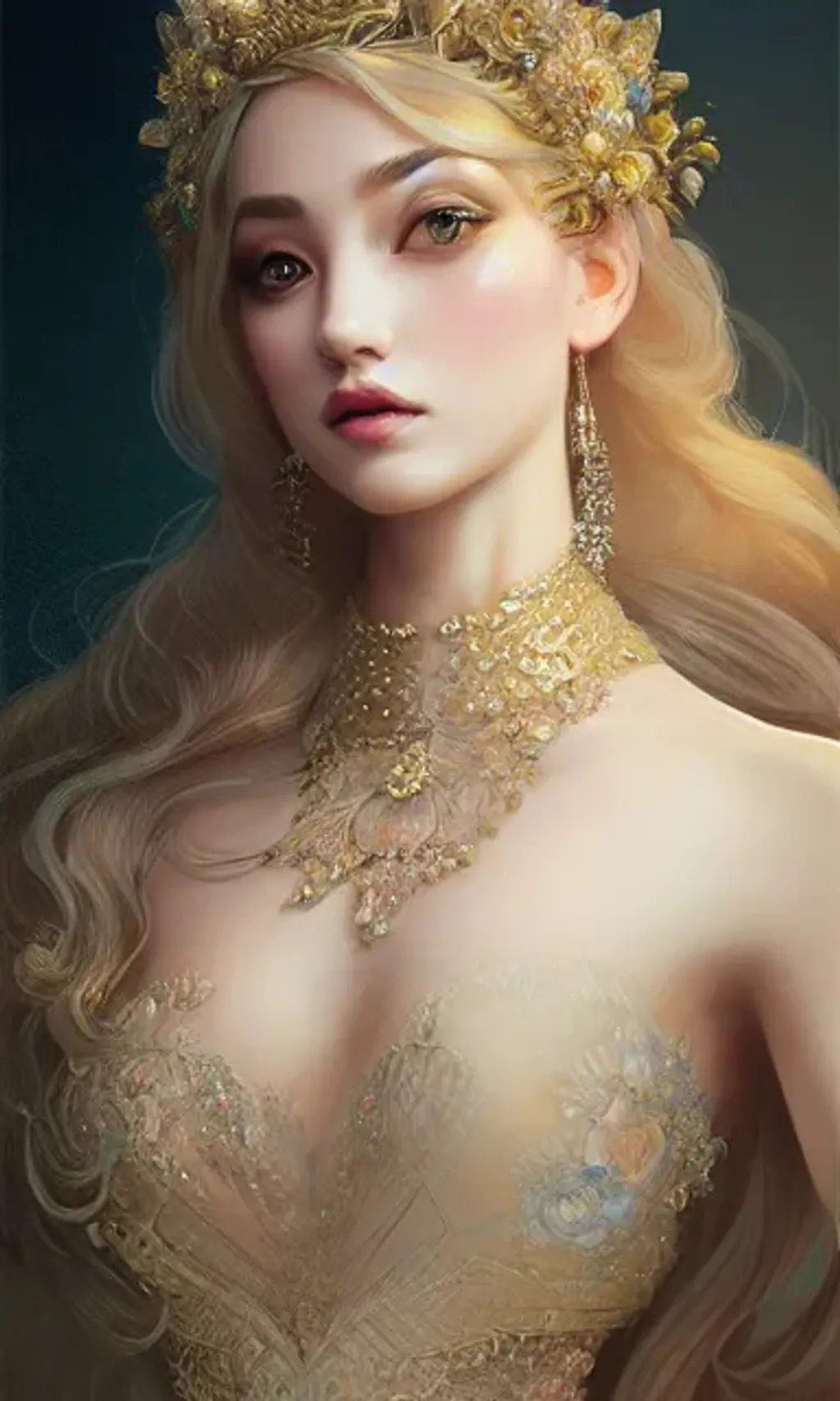 Prompt: a realistic feminine elegant ethereal cat princess with intricately decorated kebaya clothes, blonde balayage wild hair, royal vibe, highly detailed, digital painting, Trending on artstation , HD quality, by artgerm and greg rutkowski and alphonse mucha, dramatic light, octane