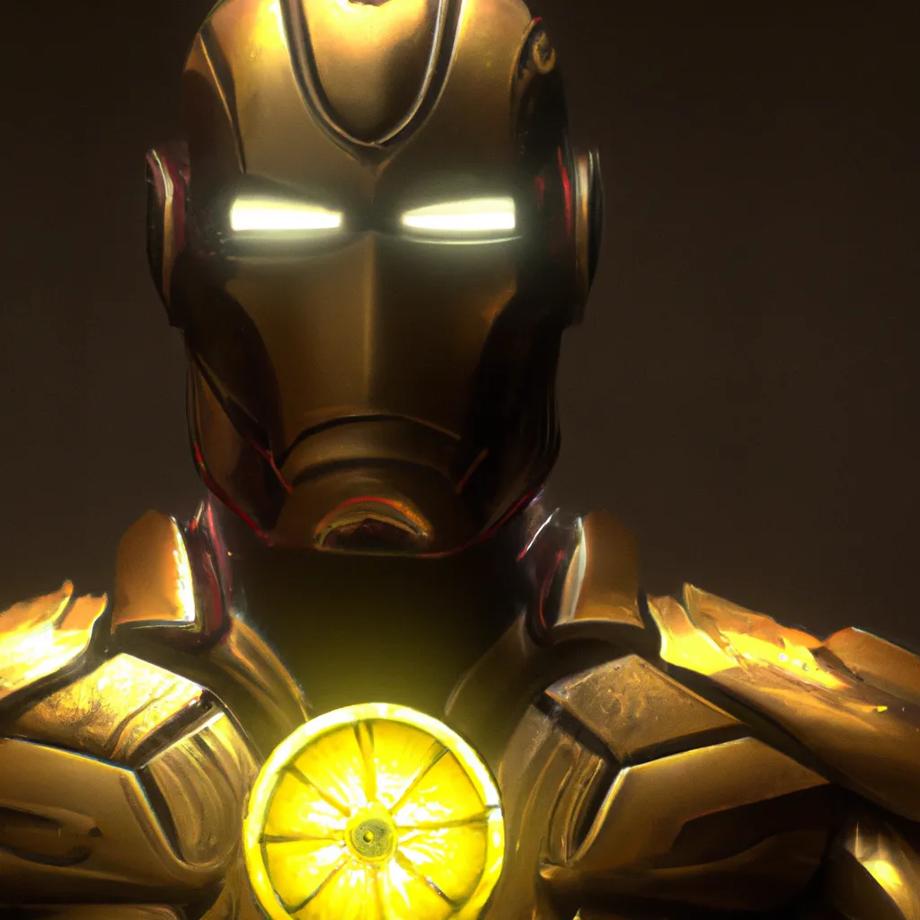 a Dramatic shot of the iron man suit based off of a... | OpenArt