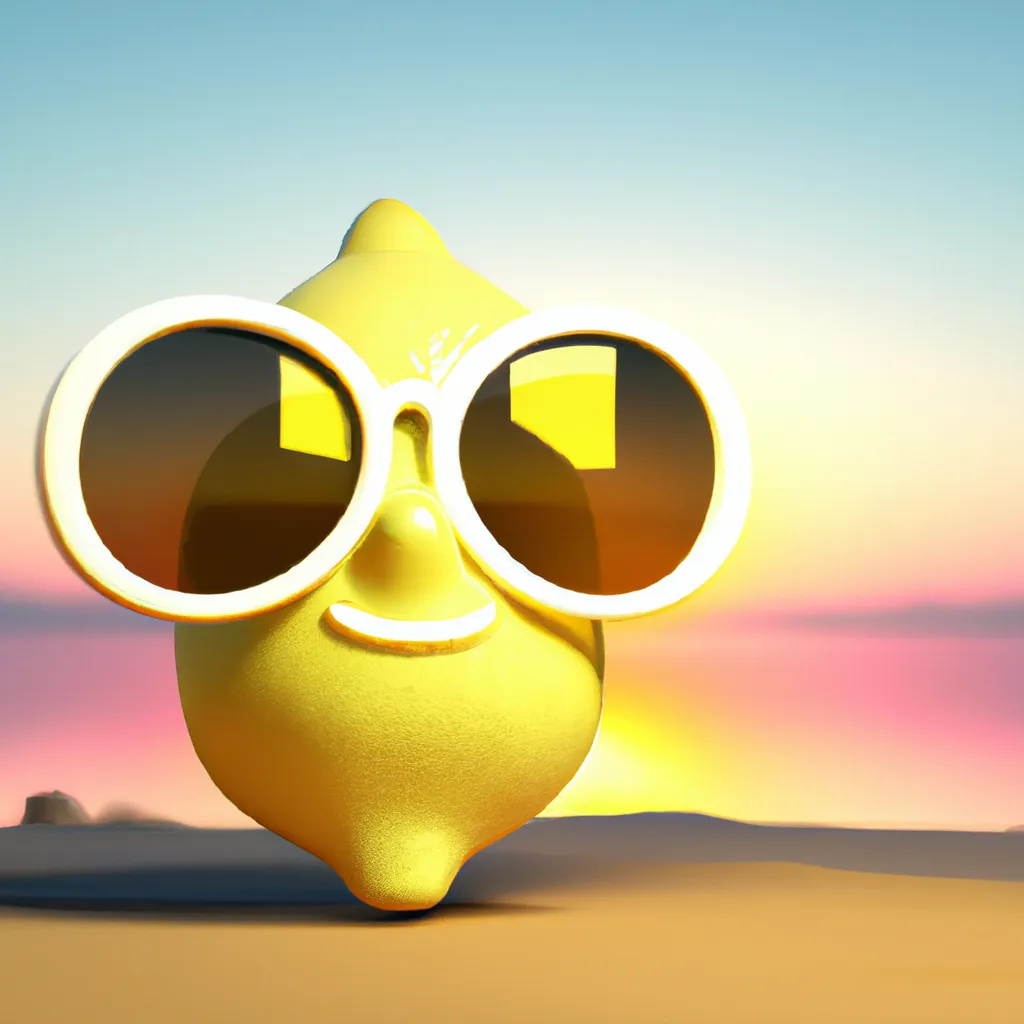 3d Realistic Render Of A Kawaii Mystical Lemon Weari 