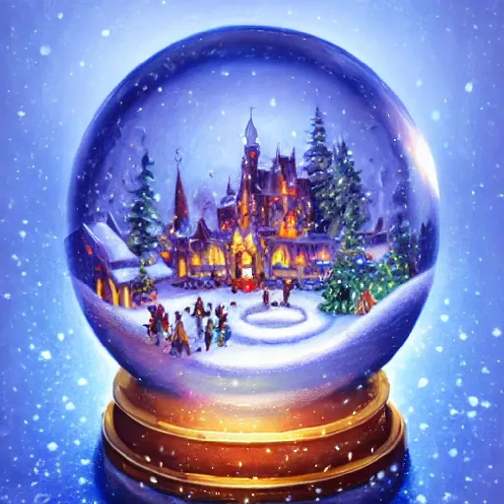 Prompt: Disneyworld in a snow globe, starry sky, ambient lighting, highly detailed, intricate, digital painting, artstation, concept art, smooth, sharp focus, illustration, art by bob kehl and terry morre