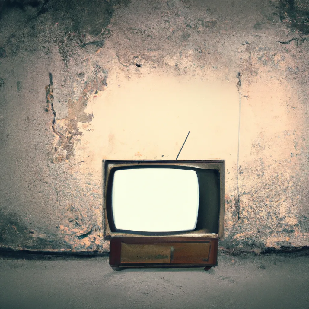 Two lovers watching TV in the room at sunset OpenArt