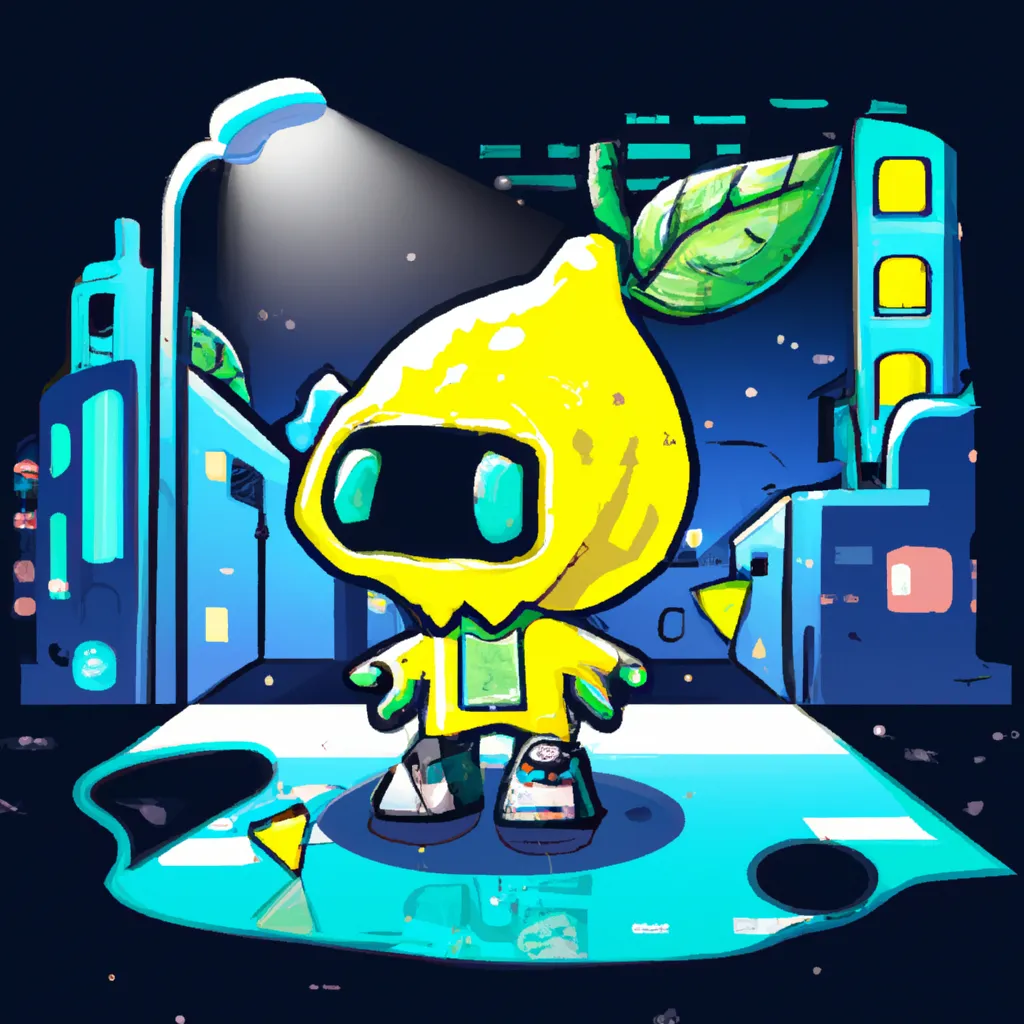 Prompt: A chibi lemon in a cyberpunk city, platform video game, neon colors, digital art, illustrated, high quality, Nintendo inspired 