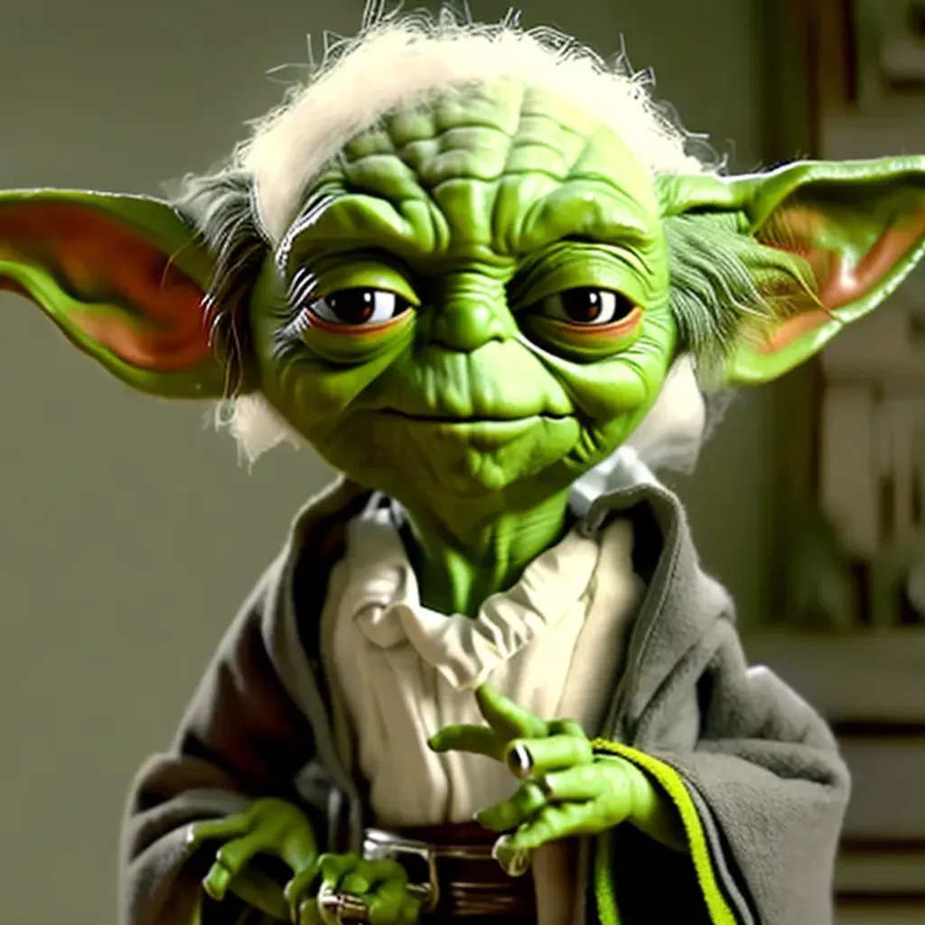 Prompt: Toy Yoda as a muppet ultra-realistic hyperdetailed meticulous photorealistic beautiful elegant stop motion