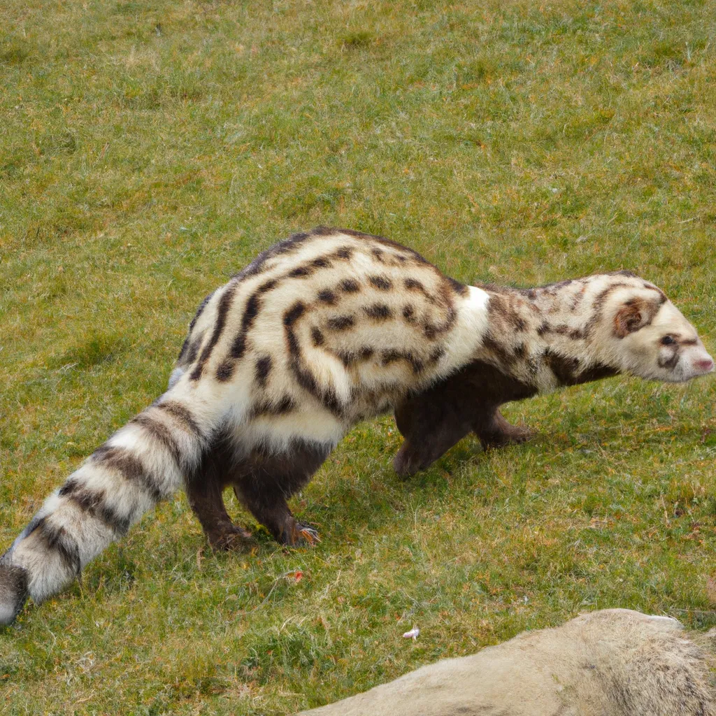 Prompt: cheetah ferret skunk hybrid animal inaturalist