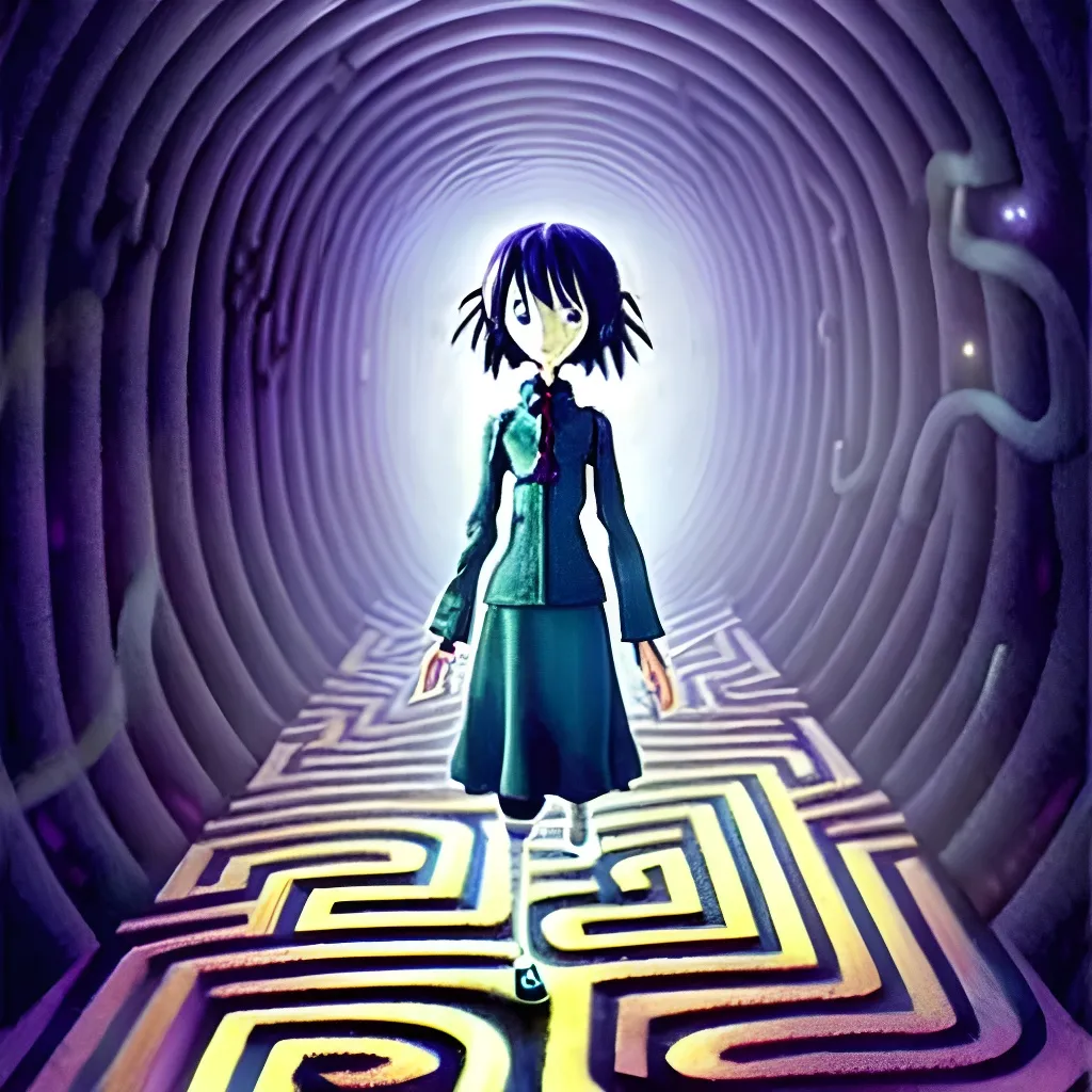 a maze in anime style