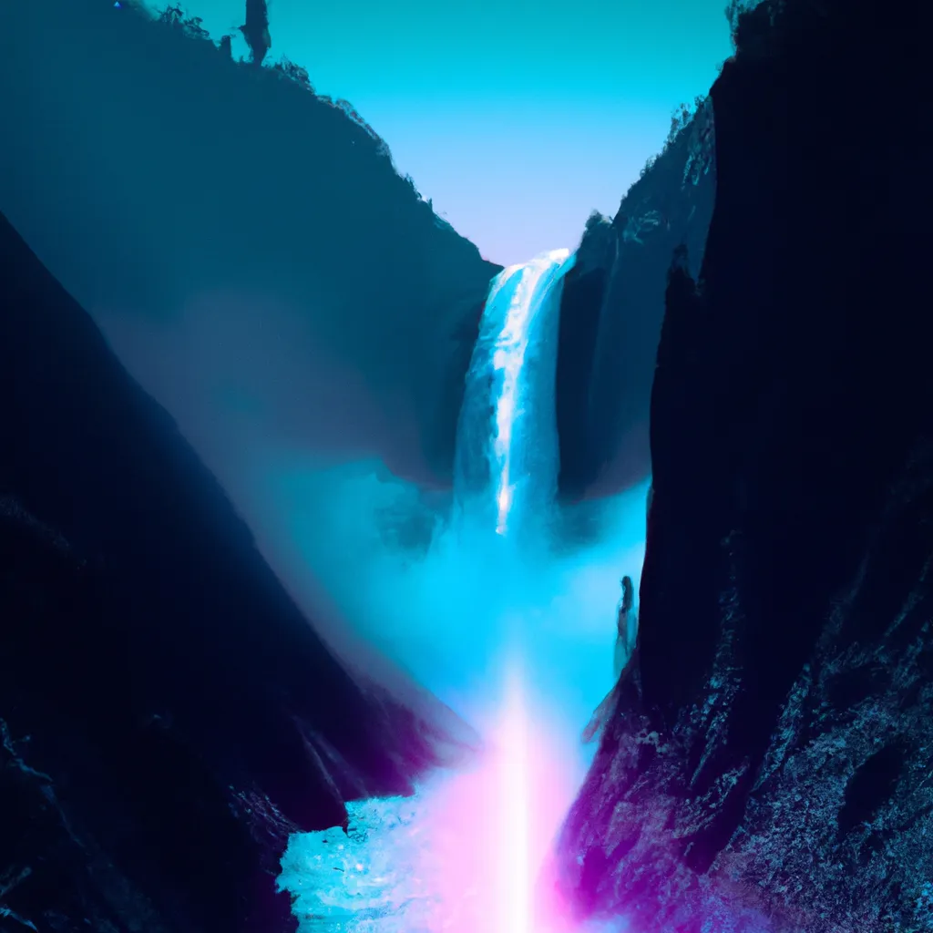 Prompt: synthwave waterfall 