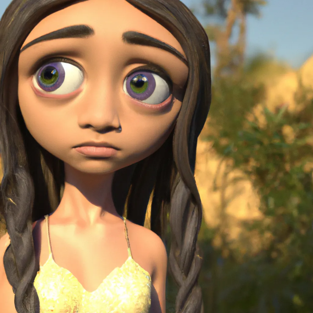 Prompt: A cute damsel in distress as Rapunzel in a neverending story in pixar style, standing , big charming eyes , super realistic, super detail, luscious, elegant, gorgeous, Unreal Engine, octane render,  8K, VRAY super realistic 3D 