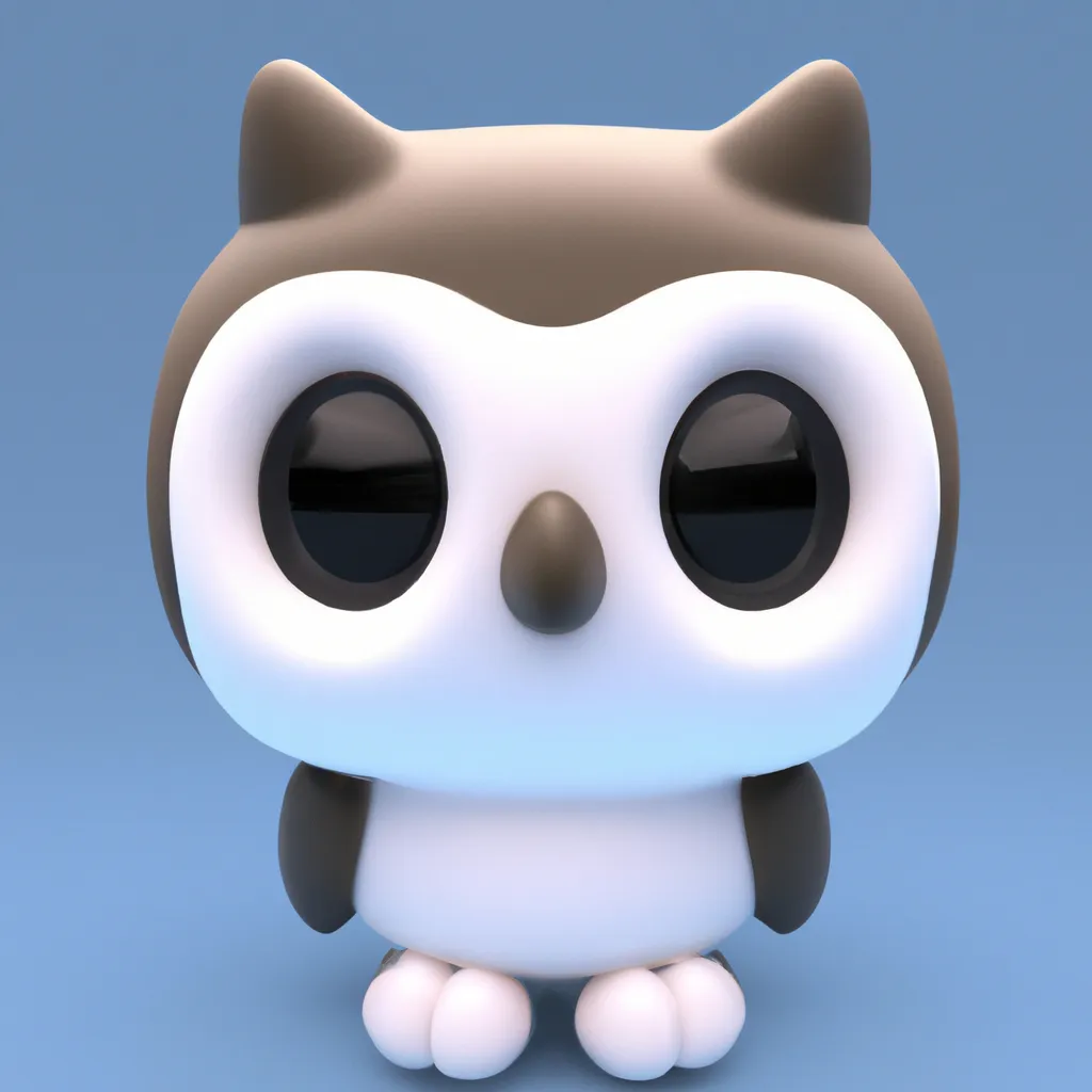 Prompt: 3D Render of Owlbear by sanrio