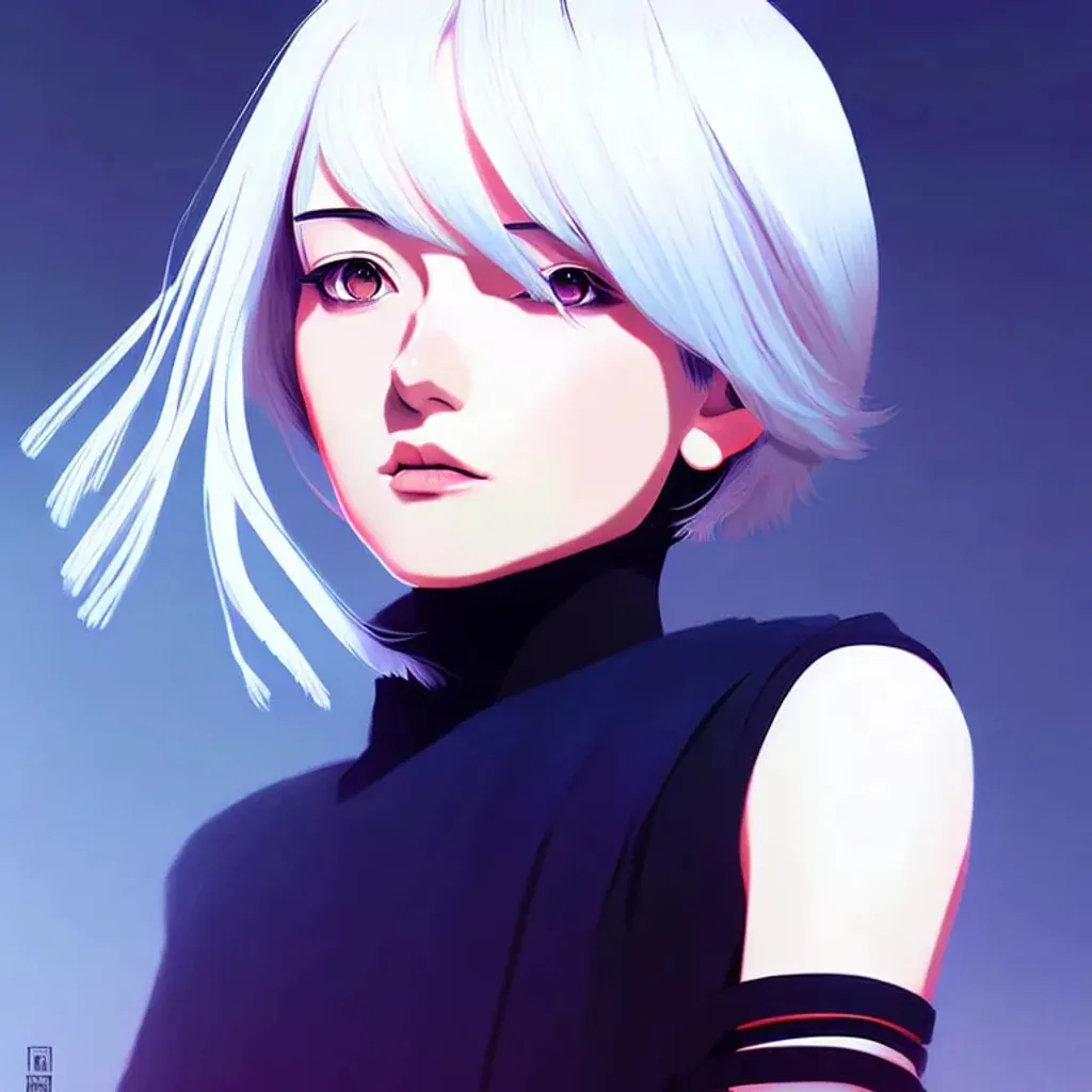 Prompt: 
Digital Painting art by ilya kuvshinov, still potrait of solo anime female with white hair, Anime style, painted by Studio Ghibli and Makoto Shinkai