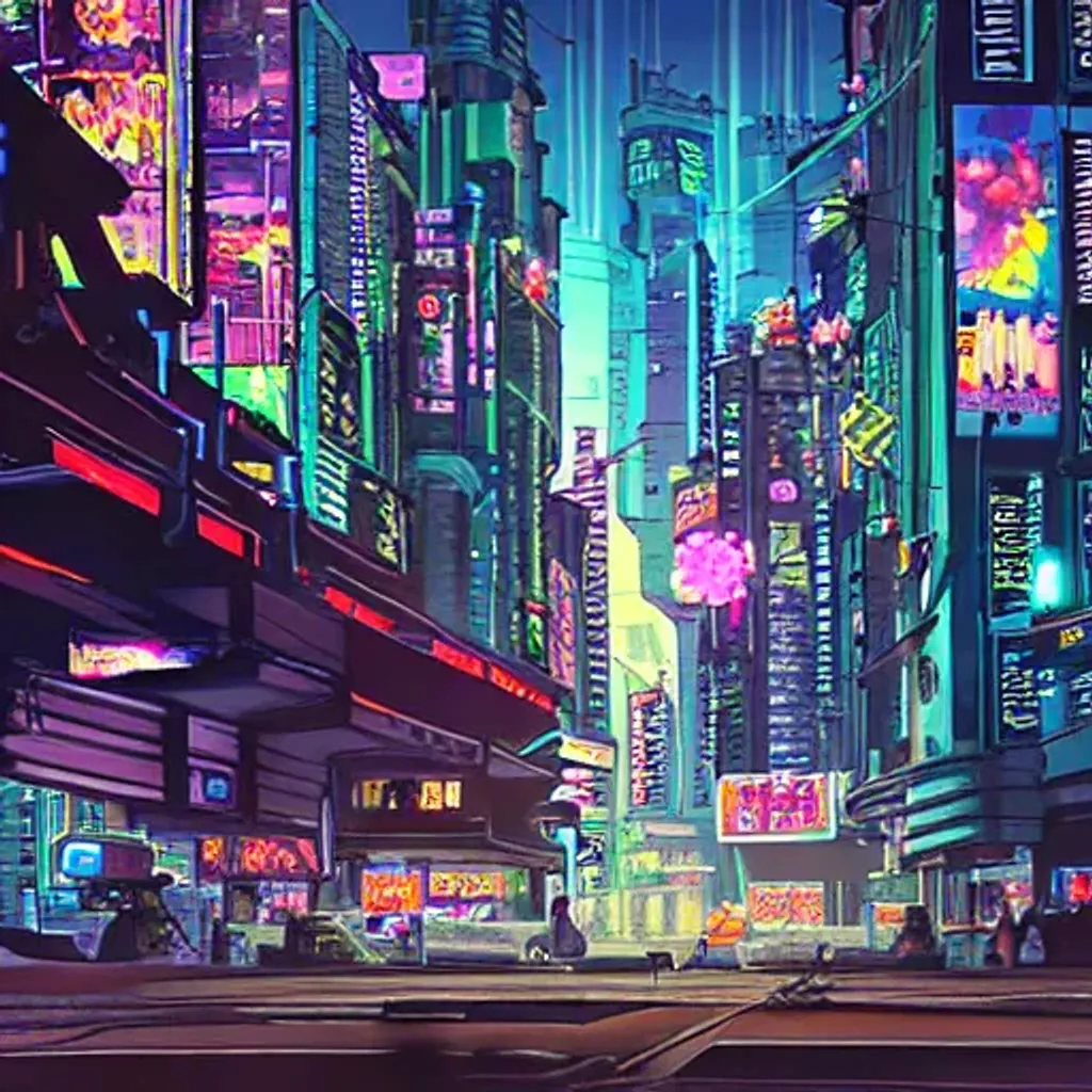 Prompt: Cyberpunk Town 
