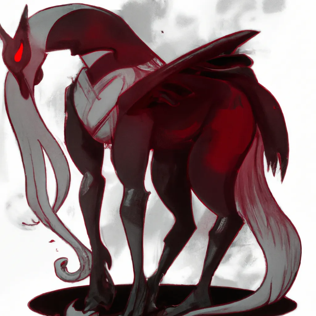 Prompt: Babbstesh the demon horse