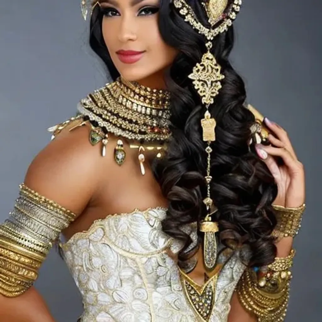 Prompt: Beautiful Puerto Rican princess in ornate armor 