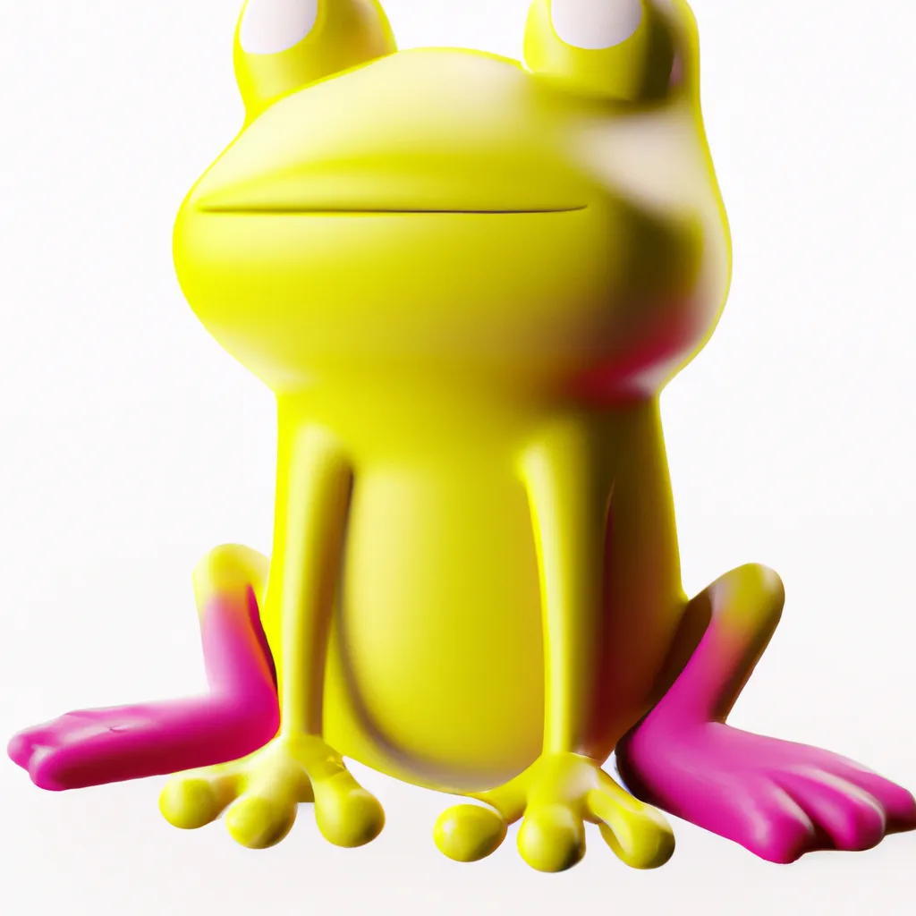 Prompt: 3D Render of Frog by sanrio