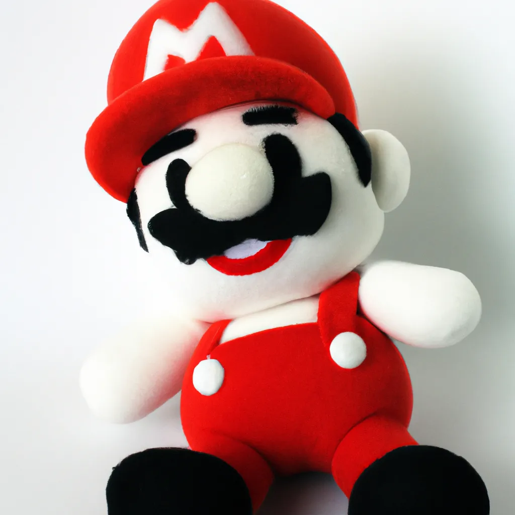 Prompt: mario plush