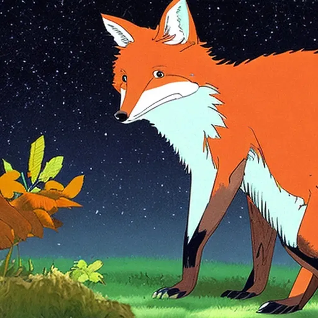 Prompt: a fox by studio Ghibli