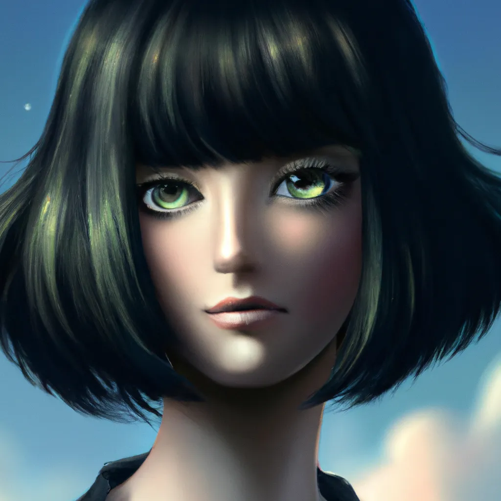 Prompt: Portrait, one face, of a gorgeous woman with short wavey black hair, sky blue eyes, dark complexion, slender, beautiful, accurately proportioned, full moon, weeping willow trees, artgerm, artstation, anime, cgi