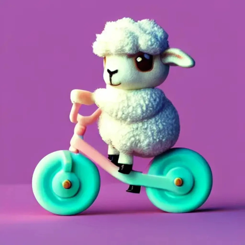 Tiny Cute Sheep Using A Guitar Toy Standing Charact OpenArt Tiny cute sheep using a guitar toy standing charact openart