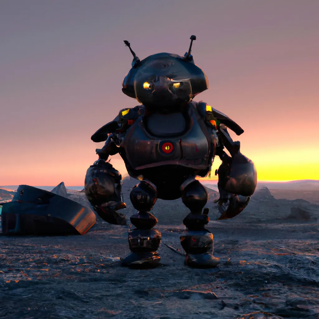 Prompt: Anthropomorphic Cyber Soldier Minion wearing power armour standing on a wrecked spaceship at a alien planet, hyperrealistic, unreal engine 5, ray tracing x, high quality cqi, extremely detailed, cinematic, trending in artstation, HD, HQ, sharp focus, blender, cinema 4d,