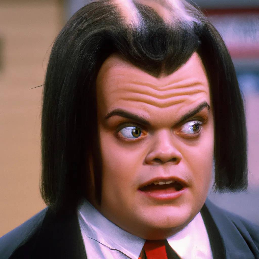 Prompt:  a film still of jack black as an alien in twin peaks (1990)