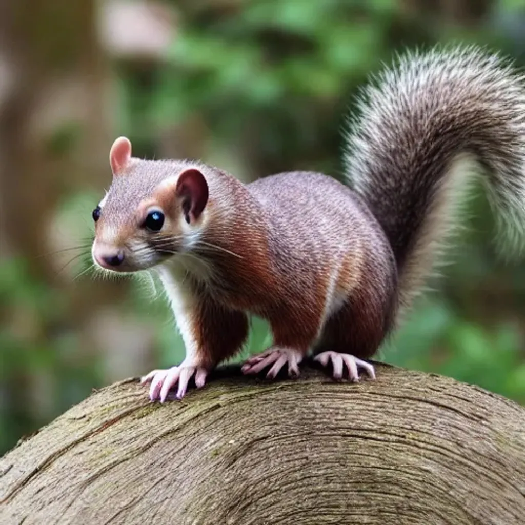 Prompt: ferret squirrel hybrid