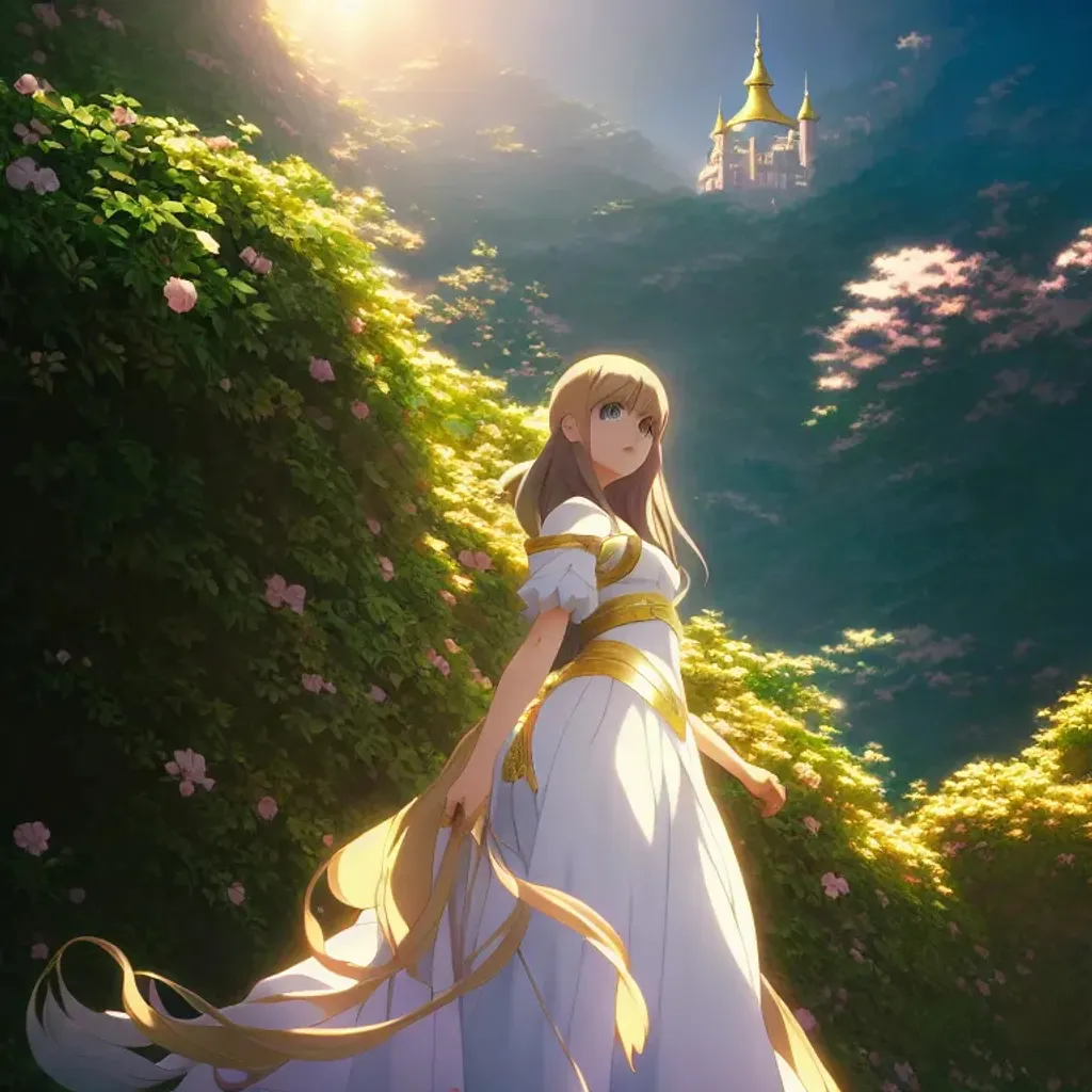 Prompt: a girl in a castle, high quality, detailed face, award winning, cinematic lighting, attention to detail, anime drawing, colorful, detailed, masterpiece, golden ratio, fibonacci sequence, art by makoto shinkai