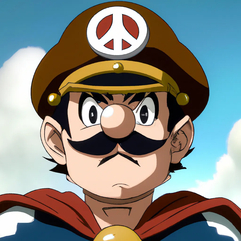 Prompt: Super Mario, still from one piece anime