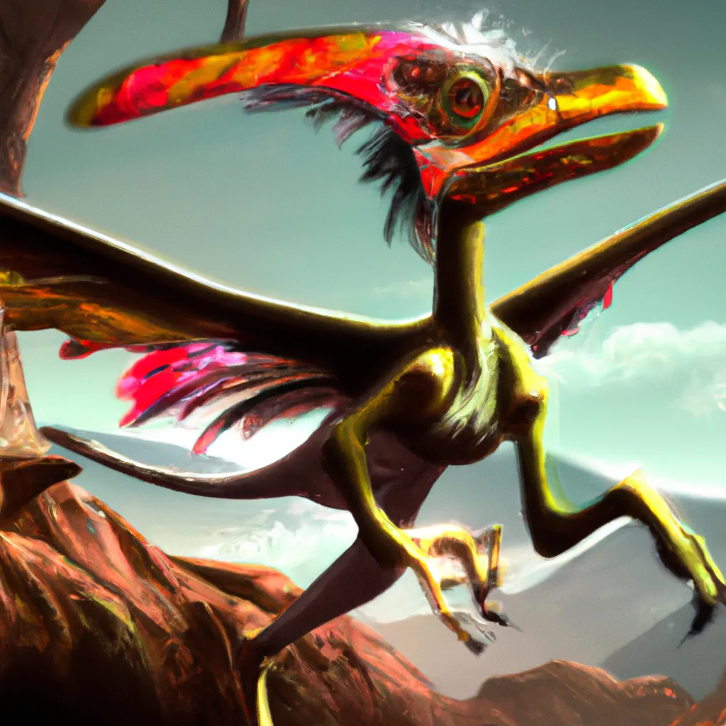 A Dinosaur That Is A Chimera Of Pterosaur With A Sal Openart