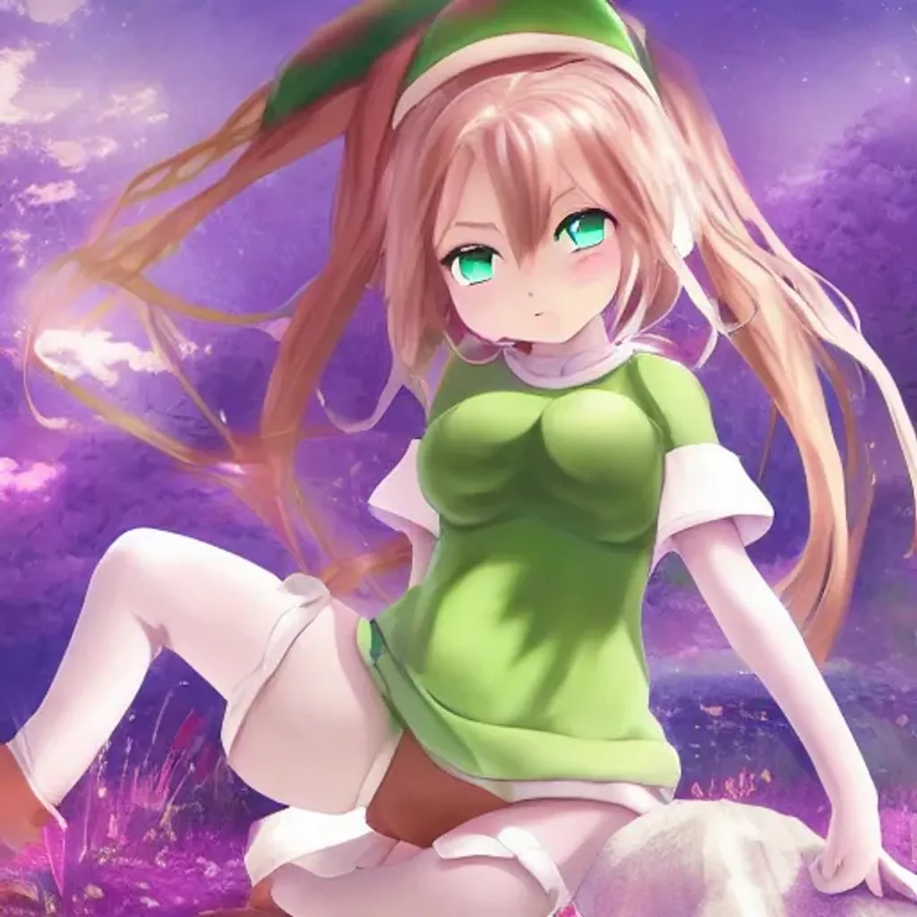 Prompt: Anime, 1girl, high quality. Hyper realistic. Shrek as a Kawaii! V-Tuber. Shrek is love. Shrek is Life. Nurse Maid Outfit. Shrek. Curvy, Shadowverse, Honkai Impact, Technique 2345. Hyper Detailed. Swamp Background.