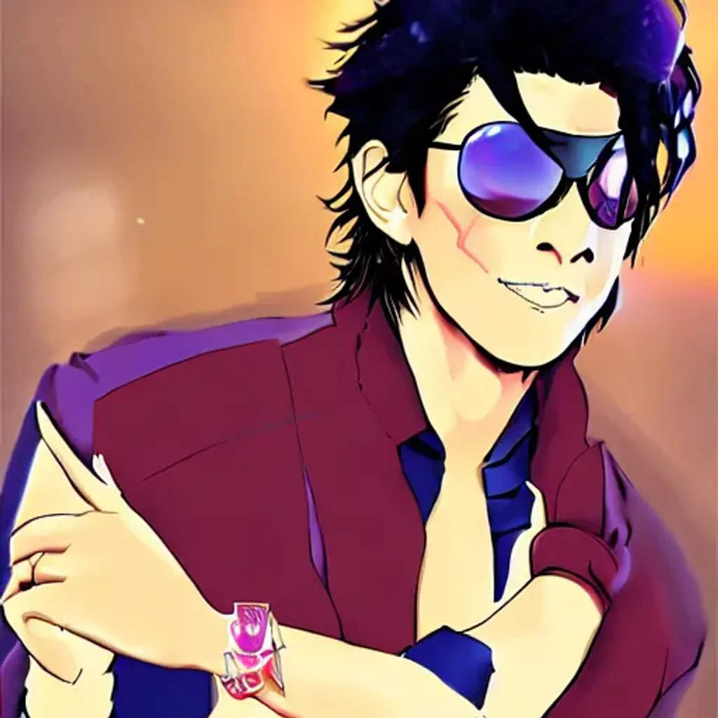 Prompt: anime Shah Rukh Khan by Tong Ling Fei Psychic