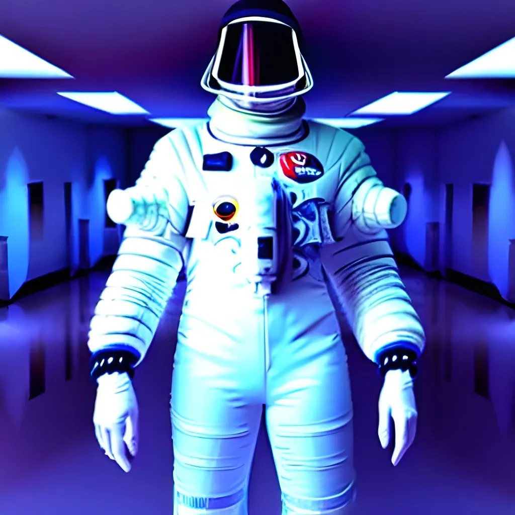 Prompt: Moody Portrait of a white Vaporwave Futuristic Cyberpunk Space Suit,facing towards the camera with swagger,Cinematic Stanley Kubrick movie still, 8K, digital art, unreal engine 5 render, octane render, photorealistic, photography, professional lighting and composition, award winning, intricate details, iconic 