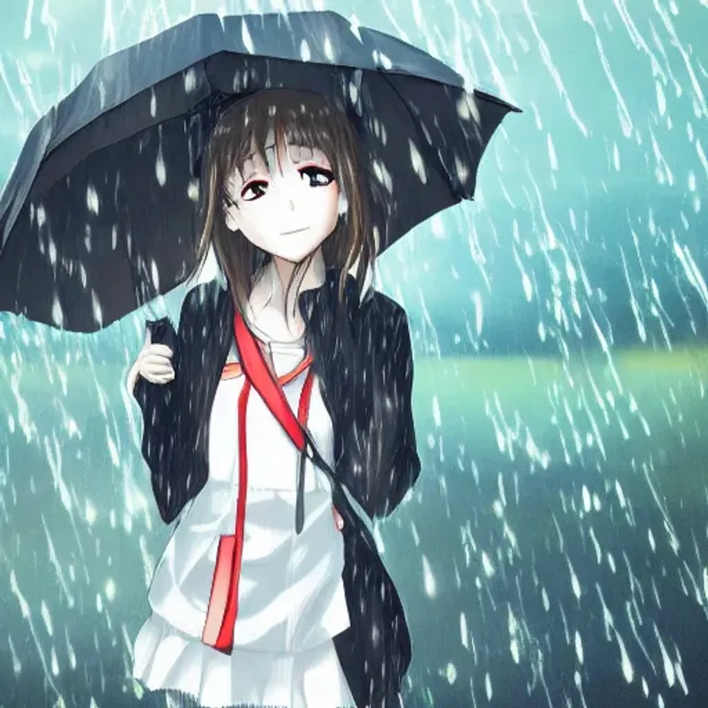 Anime Girl And Cat Watching Rain Live Wallpaper - MoeWalls