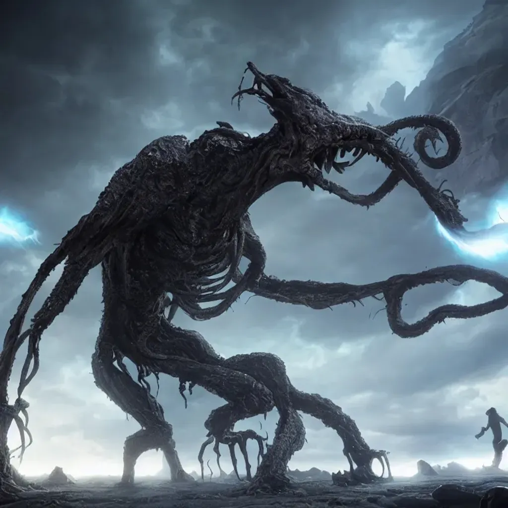 Prompt: 8k, concept art, centered, award winning, masterpiece, volumetric lightning, extremely detailed lovecraft creature