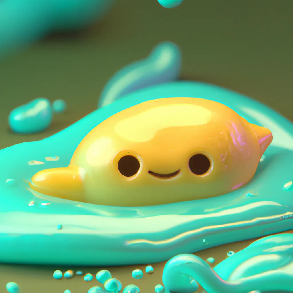 Prompt: 3D realistic render lemon slime with very cute face, realistic shaded,  fine details by stanley artgerm lau, wlop, rossdraws, james jean, andrei riabovitchev, marc simonetti, and sakimichan, trending on artstation,  Bokeh, Full-HD, Sunlight, RTX, Post Processing