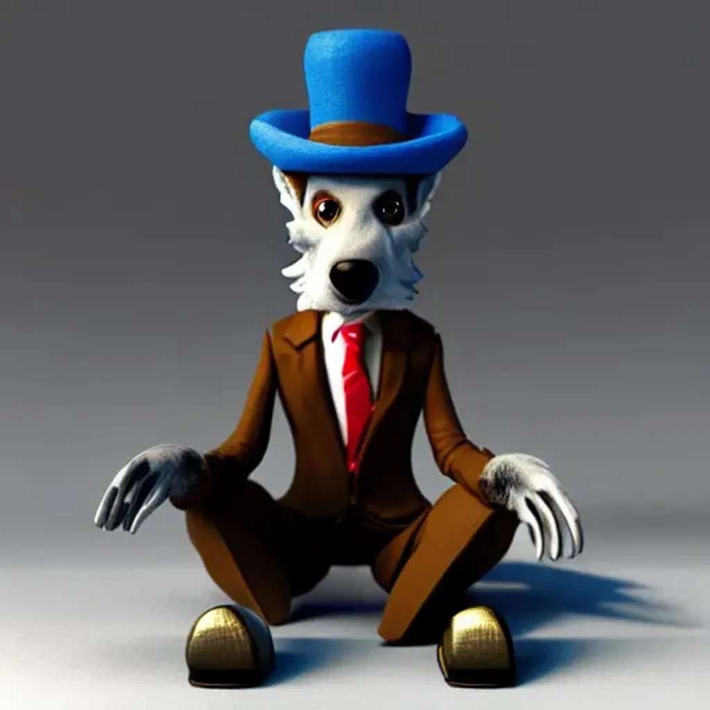 Prompt: Sly politician action figure anthro furry dog  in suit and a tie and a hat, sitting, smoking, face and shoulders only, steampunk, 3d octane render 